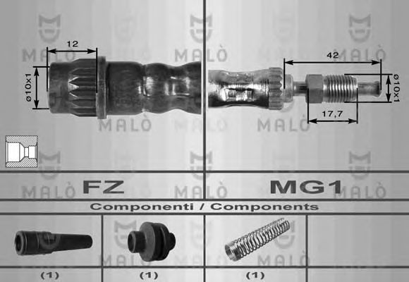 Тормозной шланг MALÒ 8569