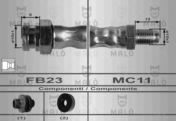 Тормозной шланг MALÒ 8606