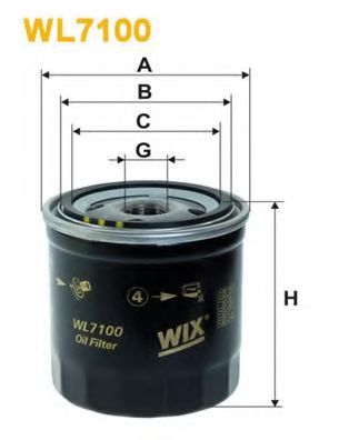 Масляный фильтр WIX WL7100