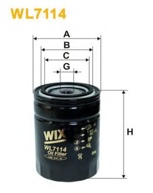 Масляный фильтр WIX WL7114