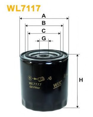 Масляный фильтр WIX WL7117