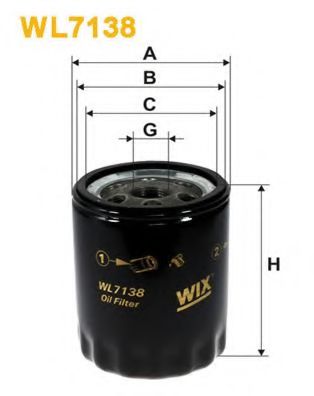 Масляный фильтр WIX WL7138