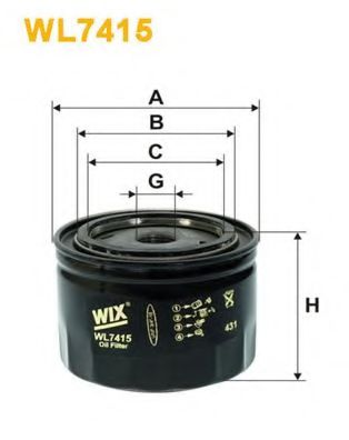 Масляный фильтр WIX WL7415