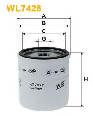 Масляный фильтр WIX WL7428