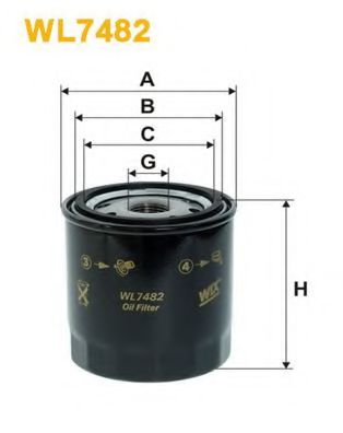 Масляный фильтр WIX WL7482