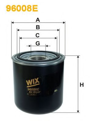 Осушитель воздуха, пневматическая система WIX 96008E