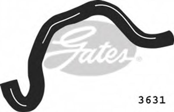 Патрубок радиатора GATES 3631