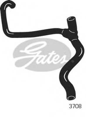 Патрубок радиатора GATES 3708