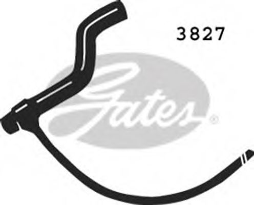 Патрубок радиатора GATES 3827