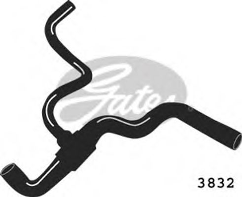Патрубок радиатора GATES 3832