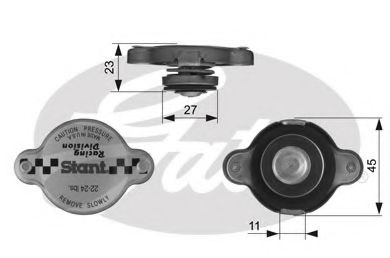 Крышка радиатора GATES RC10362