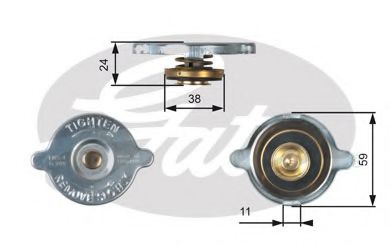 Крышка радиатора GATES RC106