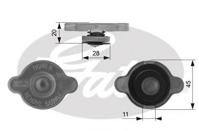 Крышка расширительного бачка GATES RC232