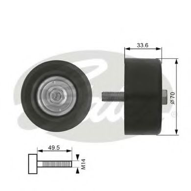 Обводной ролик GATES T36174