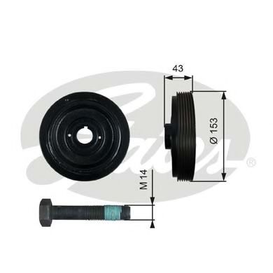 Шкив коленвала GATES TVD1005A