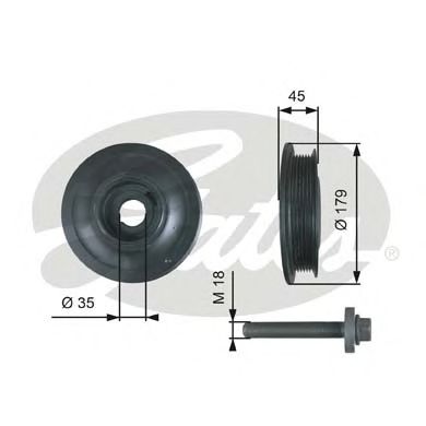 Шкив коленвала GATES TVD1012A