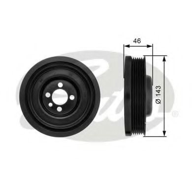 Шкив коленвала GATES TVD1040
