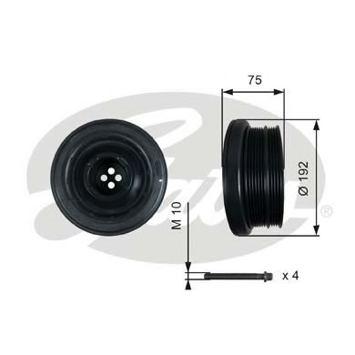 Шкив коленвала GATES TVD1050A