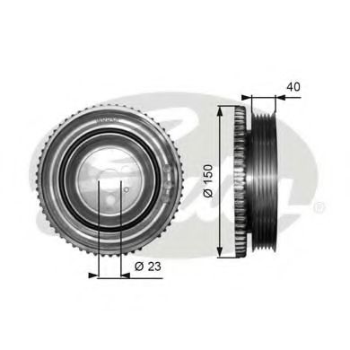 Шкив коленвала GATES TVD1052