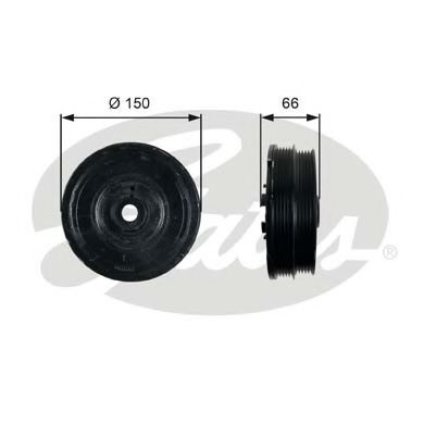 Шкив коленвала GATES TVD1068