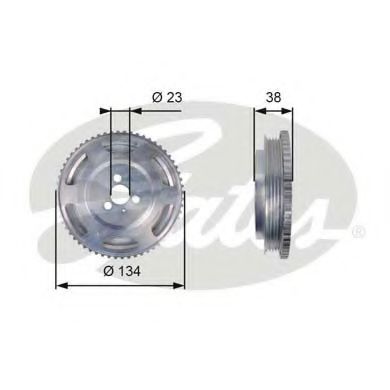 Шкив коленвала GATES TVD1070