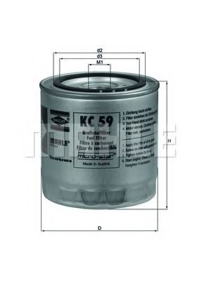 Топливный фильтр KNECHT/MAHLE KC 59