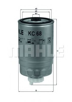Топливный фильтр KNECHT/MAHLE KC 68
