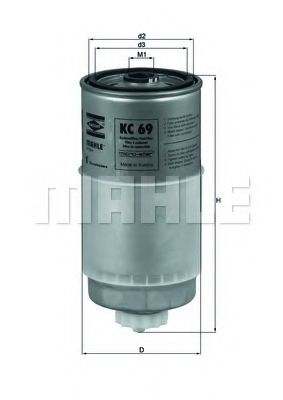Топливный фильтр KNECHT/MAHLE KC 69