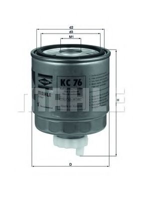 Топливный фильтр KNECHT/MAHLE KC 76