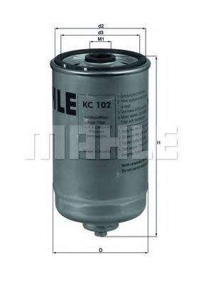 Топливный фильтр KNECHT/MAHLE KC 102