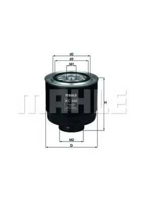 Топливный фильтр KNECHT/MAHLE KC 388D