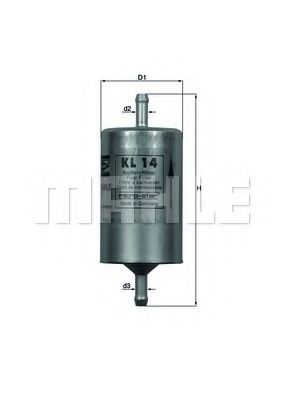 Топливный фильтр KNECHT/MAHLE KL 14