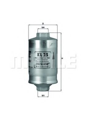 Топливный фильтр KNECHT/MAHLE KL 25