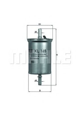 Топливный фильтр KNECHT/MAHLE KL 165