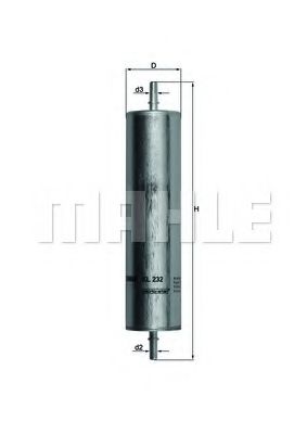 Топливный фильтр KNECHT/MAHLE KL 232