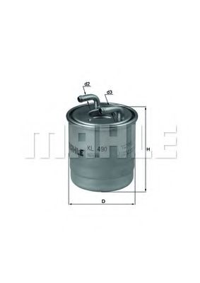 Топливный фильтр KNECHT/MAHLE KL 490D