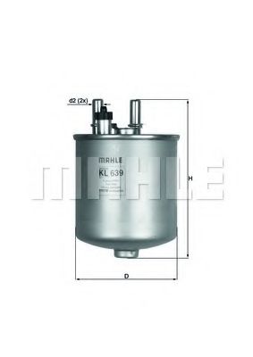 Топливный фильтр KNECHT/MAHLE KL 639D
