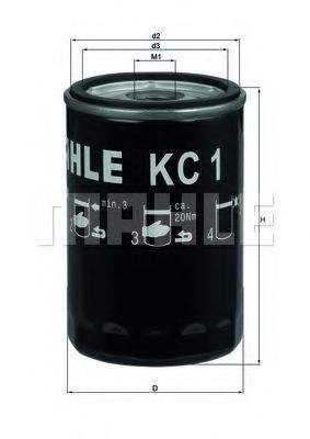 Топливный фильтр KNECHT/MAHLE KC 1