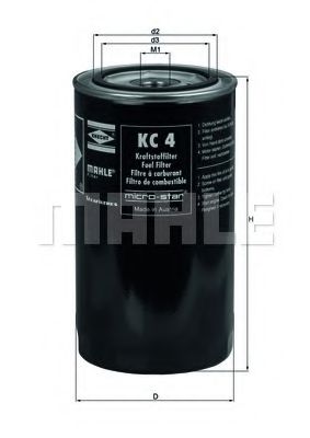 Топливный фильтр KNECHT/MAHLE KC 4