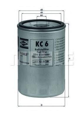 Топливный фильтр KNECHT/MAHLE KC 6
