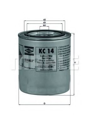 Топливный фильтр KNECHT/MAHLE KC 14