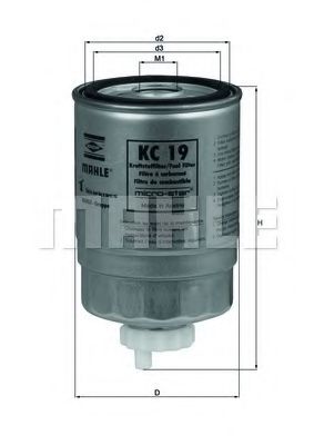 Топливный фильтр KNECHT/MAHLE KC 19