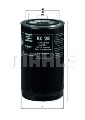 Топливный фильтр KNECHT/MAHLE KC 28
