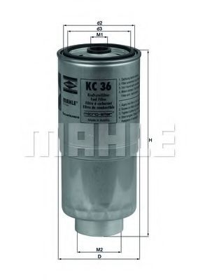 Топливный фильтр KNECHT/MAHLE KC 36