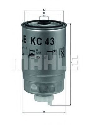 Топливный фильтр KNECHT/MAHLE KC 43