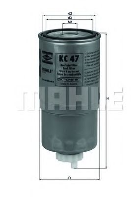 Топливный фильтр KNECHT/MAHLE KC 47