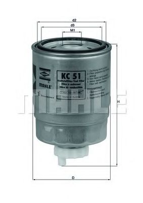 Топливный фильтр KNECHT/MAHLE KC 51