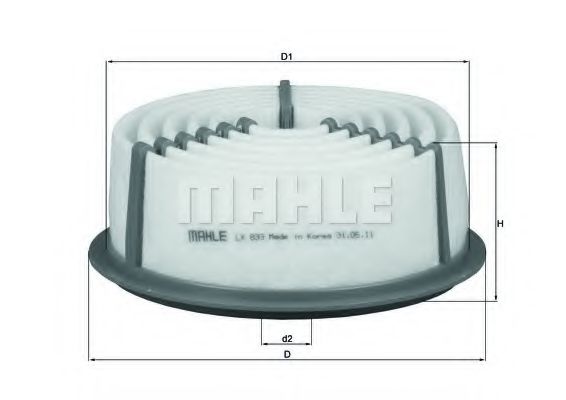 Воздушный фильтр KNECHT/MAHLE LX 833