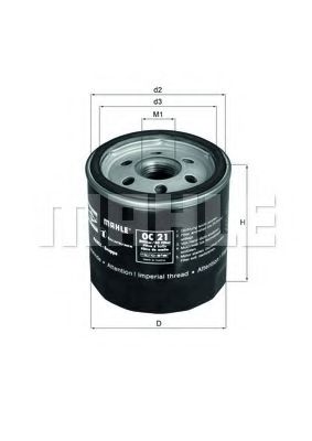 Масляный фильтр KNECHT/MAHLE OC 21