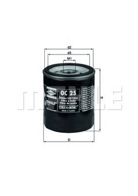 Масляный фильтр KNECHT/MAHLE OC 25